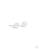 Breathtaking Birthstone - White Paparazzi Earrings
