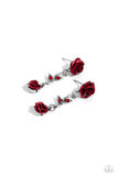 Led by the ROSE - Red Paparazzi Earrings