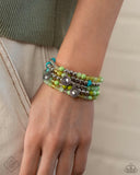 Poignant Pairing - Green Paparazzi Bracelet