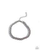 Boldly Braided - Silver Paparazzi Bracelet