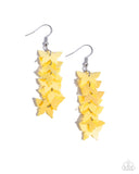 Aerial Ambiance - Yellow Paparazzi Earrings