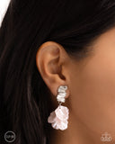 Stacked Sprigs - Pink Paparazzi Earrings