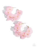 Petaled Pageant - Gold Pink Paparazi Earrings