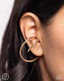 Wraparound Whimsy - Gold Paparazzi Earrings