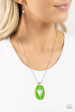 Airy Affection - Green Paparazzi Necklace All Eyes On U Jewelry