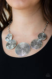 Deserves A Medal - Silver Paparazzi Necklace
