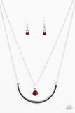 Paparazzi Necklace-Moonlit Metro - Red All Eyes On U Jewelry