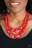 Beach Glam Red Paparazzi Necklace All Eyes On U