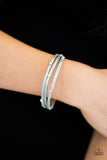Paparazzi Blue Urban Wrap Bracelet-Drop A Shine All Eyes On U Jewelry