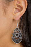 Paparazzi Earrings-Blooming Bora Bora-Brown All Eyes On U Jewelry