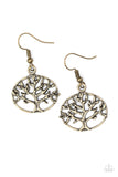 Paparazzi Earrings-Dream Treehouse- Brass All Eyes On U Jewelry