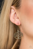 Paparazzi Earrings-Dream Treehouse- Brass All Eyes On U Jewelry
