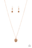 Paparazzi Necklace-Fierce Flirt - Copper All Eyes On U Jewelry