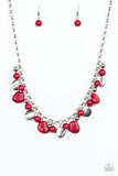 Paparazzi NecklaceFlirtatiously Florida - Red All Eyes On U Jewelry