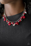 Paparazzi NecklaceFlirtatiously Florida - Red All Eyes On U Jewelry