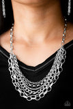 Paparazzi Silver Chain Necklace-Color Bomb All Eyes On U Jewelry
