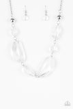 Paparazzi Necklace-Luminous Luminary - White All Eyes On U Jewelry