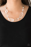 Paparazzi Necklace-Luminous Luminary - White All Eyes On U Jewelry