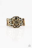 Fanciful Flower Garden Brass Paparazzi Ring
