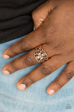 Fanciful Flower Garden Coper Paparazzi Ring All Eyes On U Jewelry 