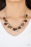Paparazzi Necklace-Mountain Mosaic - Brown All Eyes On U Jewelry