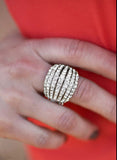 Blinding Briilance White Paparazzi Ring