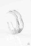 The Hoop Up Silver Paparazzi Earrings