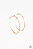 Paparazzi Earrings-Hoop, Line, and Sinker-Copper All Eyes On U Jewelry