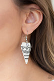 Jurassic Journey - Silver Paparazzi Earrings All Eyes On U Jewlery