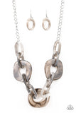 Courageously Chromatic Silver Paparazzi Necklace