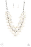 Ballroom Service White Paparazzi Necklace