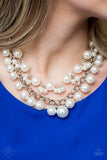 Ballroom Service White Paparazzi Necklace