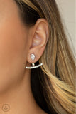 Glowing Glimmer White Paparazzi Earrings All Eyes On U Jewelry 