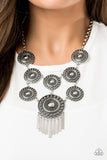 Modern Medalist Silver Paparazzi Necklace