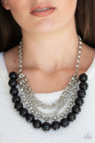 One-Way WALL STREET Black Paparazzi Necklace All Eyes On U Jewelry 