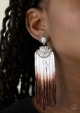 DIP It Up Brown Paparazzi Earrings All Eyes On U Jewelry 
