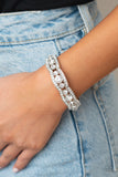 Easy On The ICE White Paparazzi Bracelet All Eyes On U Jewelry