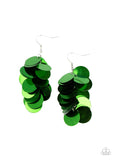 Now You SEQUIN It Green Paparazzi Earrings All Eyes On U Jewelry