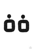 Beaded Bella Black Paparazzi Earrings All Eyes On U Jewelry