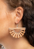 Wooden Wonderland Brown Paparazzi Earrings All Eyes On U Jewelry