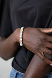 Frosted Finery White Paparazzi Bracelet All Eyes On U Jewelry