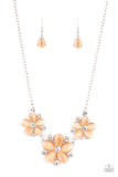 Effortlessly Efflorescent Orange Paparazzi Necklace All Eyes On U 