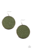 Wonderfully Woven Green Paparazzi Earrings All Eyes On U Jewelry