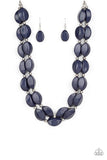 Two-Story Stunner Blue Paparazzi Necklace All Eyes On U Jewelry
