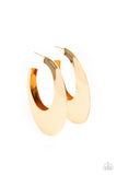 Going OVAL-board - Gold Paparazzi Errings All Eyes On U Jewelry