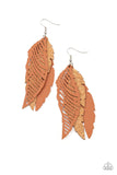 WINGING Off The Hook Brown Paparazzi Earrings All Eyes On U Jewelry 