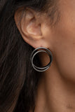 Always In The Loop - Black Paparazzi Earrings All Eyes On U Jewelry