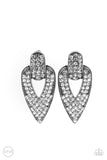Blinged Out Buckles White Paparazzi Earrings All Eyes On U Jewelry 