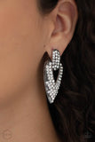 Blinged Out Buckles White Paparazzi Earrings All Eyes On U Jewelry 