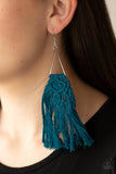 Modern Day Macramé Blue Paparazzi Earring All Eyes On U Jewelry